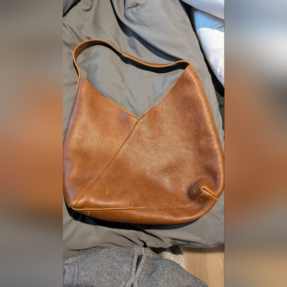 Brown Leather Hobo Shoulder Bag - Picture 2 of 7